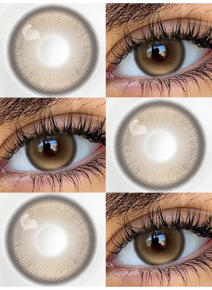UYAAI Choco Jump Amber Series Yearly Colored Contact Lenses, Unisex Cosmetic Contact Lenses, Natural Fashion Lenses, 42% Soft Contact Lenses - Image 5
