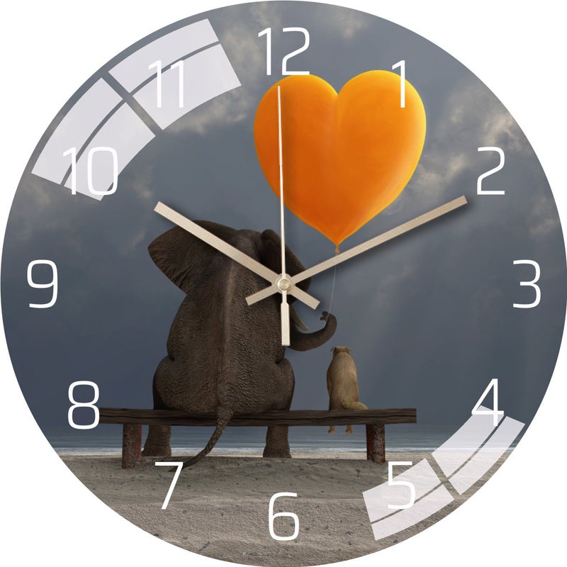Nordic Light Luxury Wall Clock, Trendy Creative And Stylish Decoration For Living Room And Bedroom, Silent Minimalist Glass Quartz Clock - Image 1