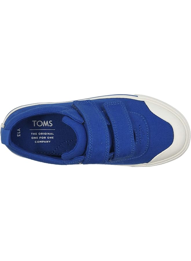 TOMS Canvas Contrast Toe Cap Double Velcro Closure Slip On Shoes With Pull Tab For Kids Blue 34 Eu - Image 2