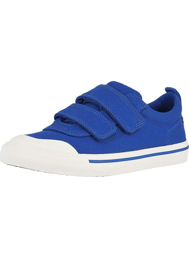 TOMS Canvas Contrast Toe Cap Double Velcro Closure Slip On Shoes With Pull Tab For Kids Blue 34 Eu - Image 1