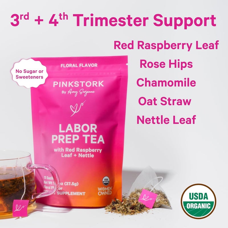 Pink Stork Organic Labor Prep Tea - 15 Sachets - Image 3