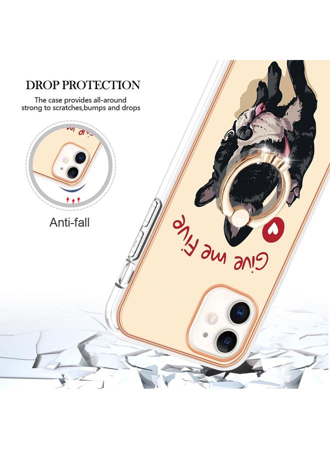 Zaboon Case For iPhone 11 Electroplating Dual-side IMD Phone Case with Ring Holder - Image 4