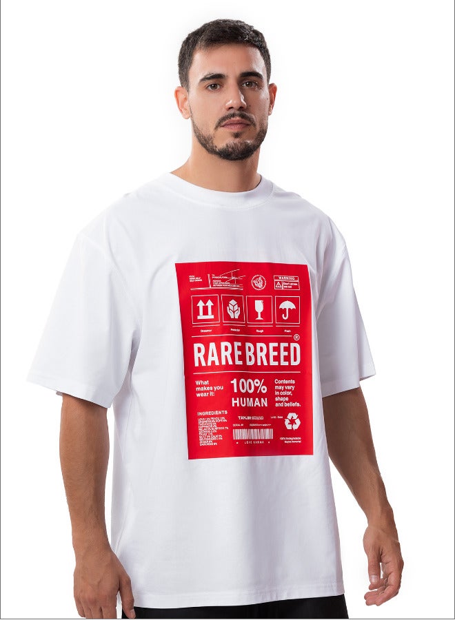 TANJIM SQUAD - 100% HUMAN T-SHIRT WHITE - Image 1