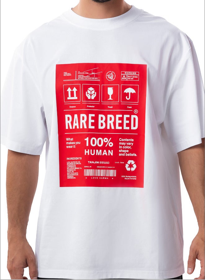 TANJIM SQUAD - 100% HUMAN T-SHIRT WHITE - Image 2