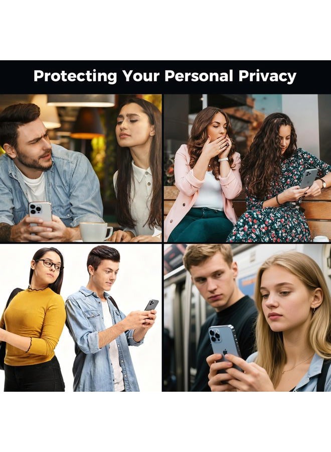 AVOAR 2+2 Pack Privacy Screen Protector for iPhone 16 Pro with Camera Lens Protector, Tempered Full Screen Glass Film, Anti-Spy, Bubble Free, Case Friendly - Image 4