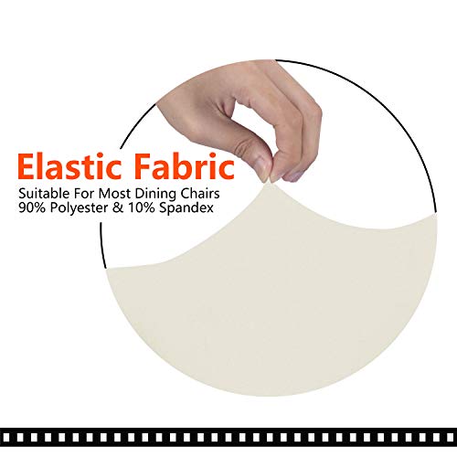 SARAFLORA Office Chair Cover- Large, Ivory- Removable Computer Chair Cover for Office Chair with Zipper for Universal Rotating Chair Desk Chair Cover High Back Chair Seat Washable Protector for Pets - Image 3