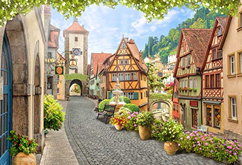 Yeele 10x8ft Romantic European Mediaeval Town Backdrop for Photography Townlet Street Alley Background Travel Scenery Photo Booth Shoot Vinyl Studio Props - Image 4