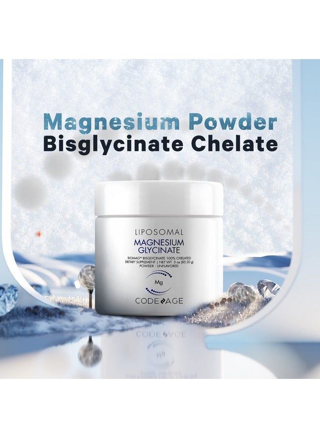 Codeage Magnesium Glycinate Powder Supplement 2Month Supply Bisglycinate Magnesium Chelate Unflavored Liposomal Delivery  Absorption Chelated Magnesium Powder Mineral Nongmo Vegan 3 Oz  - Image 3