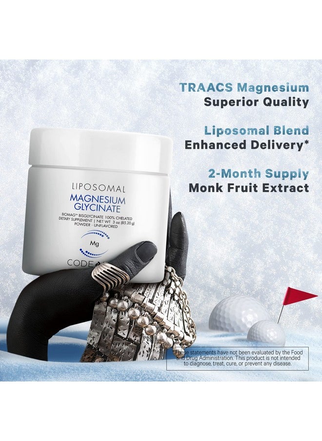 Codeage Magnesium Glycinate Powder Supplement 2Month Supply Bisglycinate Magnesium Chelate Unflavored Liposomal Delivery  Absorption Chelated Magnesium Powder Mineral Nongmo Vegan 3 Oz  - Image 4