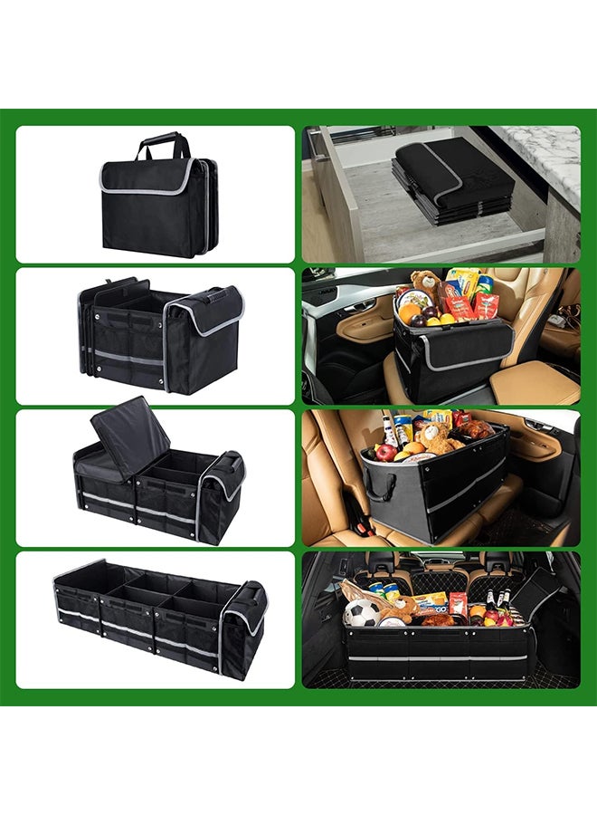 Hihonor Car Trunk Organizer, Collapsible Multi-Compartment Car Organizers, Portable Luggage Organizer, Heat Insulation Leak Proof Cooler Bag for SUV/Van/Picnic Camping (90*35*30cm)  - Image 5
