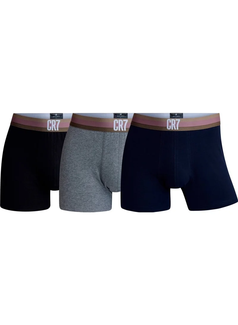 CR7  CR7 Men’s Basic Trunk Underwear 3-Pack Multicolor – Cotton Stretch  | Best Price UAE