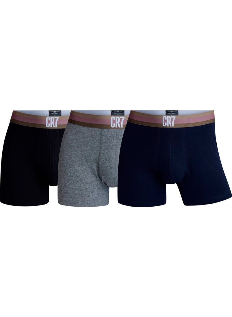 CR7 Men’s Basic Trunk Underwear 3-Pack Multicolor – Cotton Stretch - Image 4