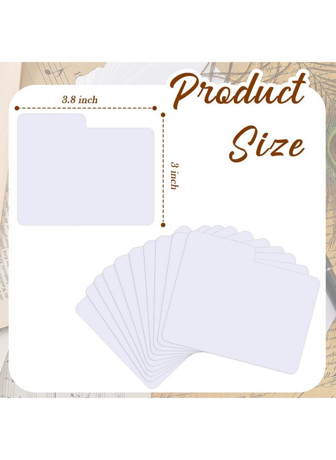 Zomiboo - Horizontal Trading Card Dividers 3 X 3.8 Inch Plastic Divider Cards White Card Dividers With Labels Card Dividers For Sport Game Playing Cards () - Image 1