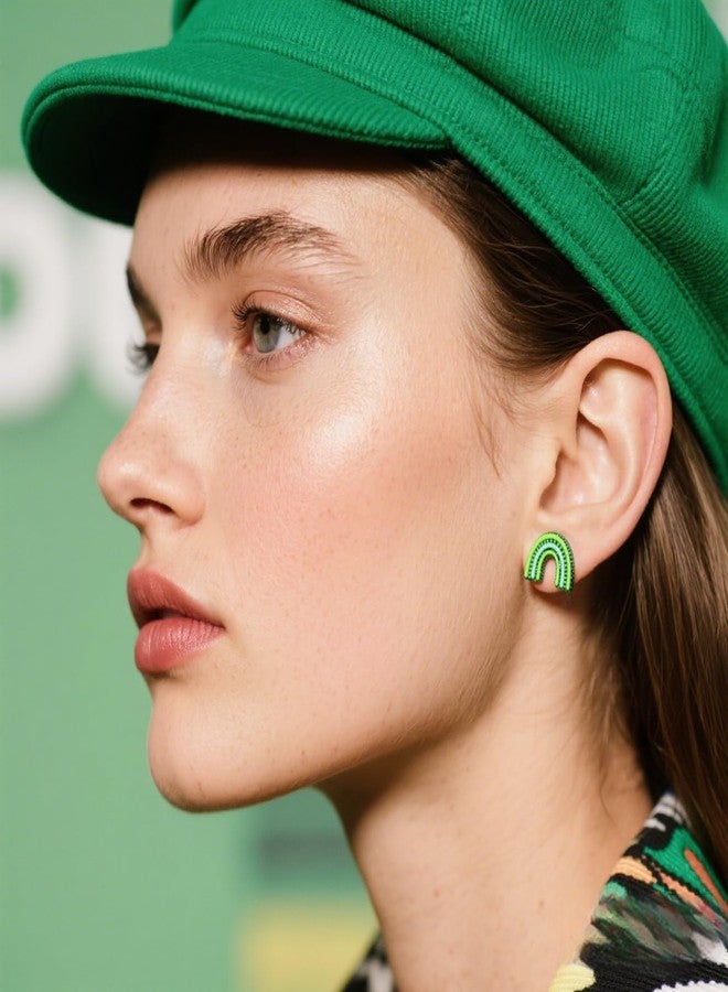ANGLEQUEEN St. Patrick'S Stud Earrings Set for Women Clover Stud Earring Lucky Irish Shamrock Earrings Jewelry St Patricks Day Accessories Holiday Earring Costume Gifts for Her (Set-C) - Image 3