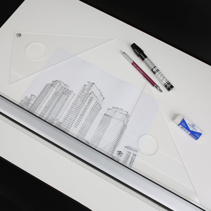Alvin 130C-8 30-Degree/60-Degree 8" Clear Professional Acrylic Triangle - Image 3