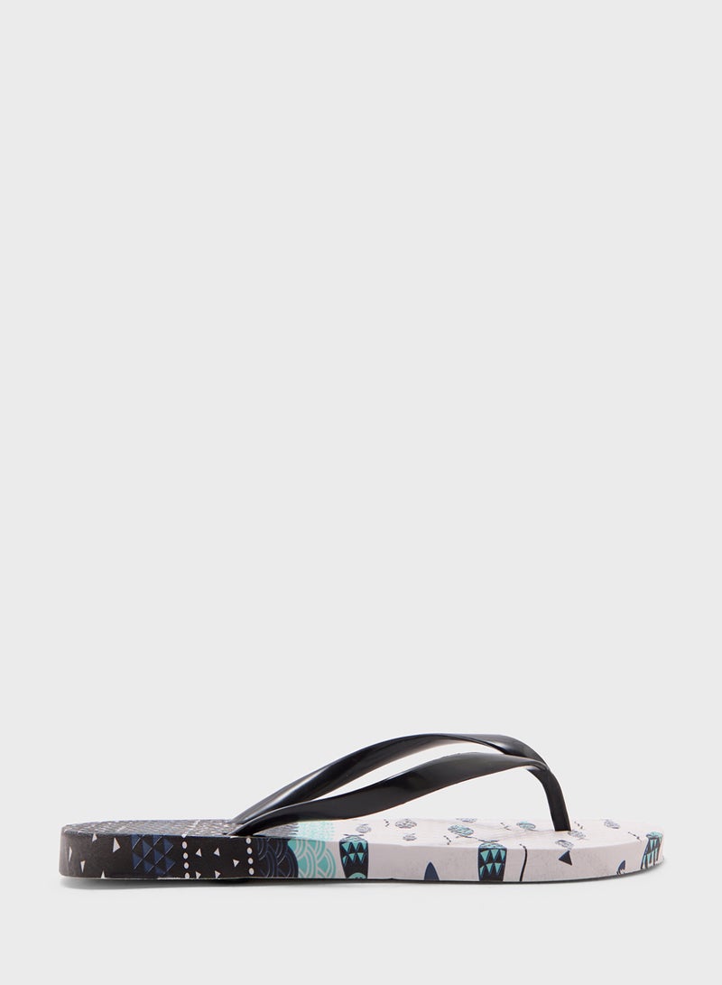Ginger Fish Print Quirky Flipflop - Image 1