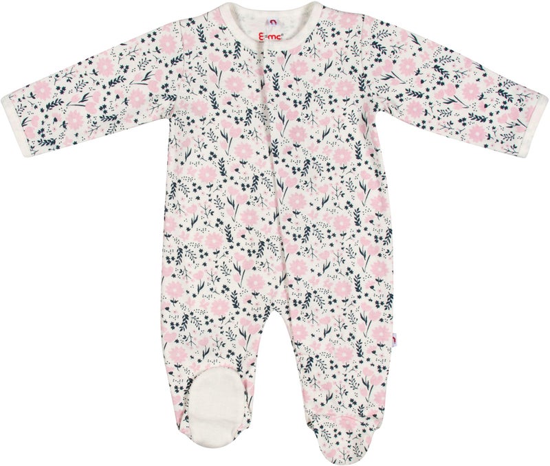 Magnetic Me Footie Pajamas 100% Organic Cotton Baby Sleepwear Quick Magnetic Fastener Sleeper Fall Garden 0-3 Months - Image 1