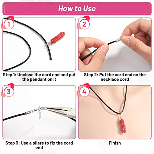 Selizo 50Pcs Satin Silk Necklace Cord with Lobster Clasp and Extension Chain for Necklaces Making and Beading (18 Inches, Black) - Image 5