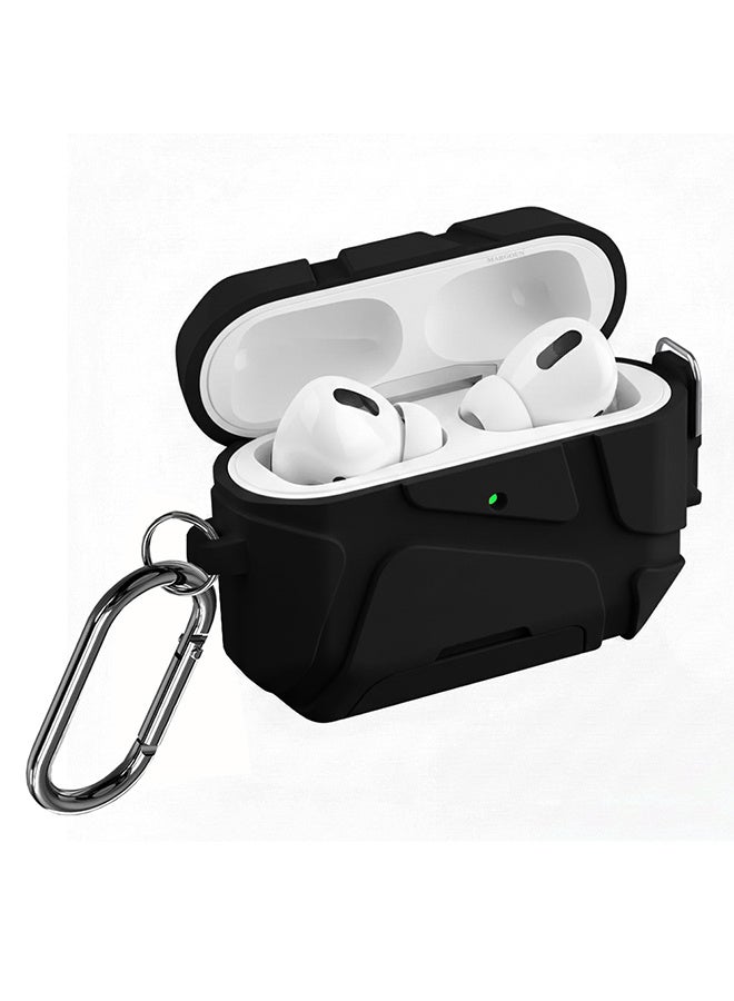 مارجون حافظة واقية قوية لسماعات AirPods Pro 3 مع قفل آمن، مشبك مفاتيح ونافذة LED - Image 1