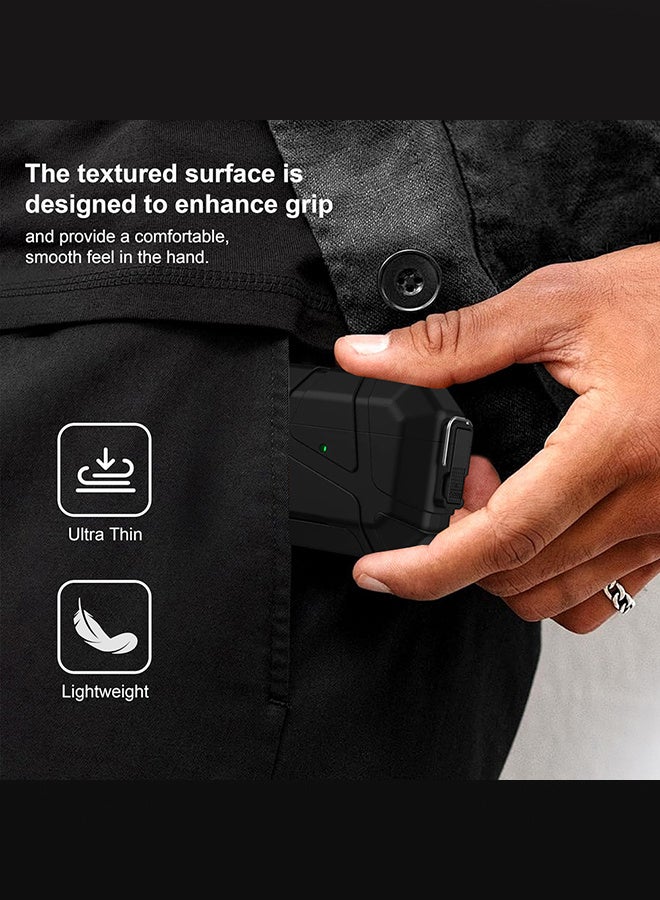 مارجون حافظة واقية قوية لسماعات AirPods Pro 3 مع قفل آمن، مشبك مفاتيح ونافذة LED - Image 3