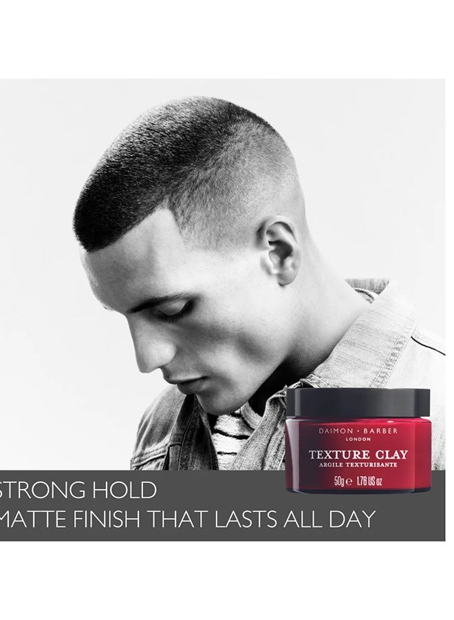 Daimon Barber Texture Clay 50g – Matte Hair Styling Clay with Strong Hold for Textured, Messy & Natural Hairstyles - Image 4