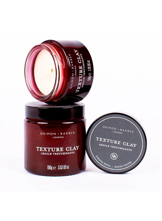 Daimon Barber Texture Clay 50g – Matte Hair Styling Clay with Strong Hold for Textured, Messy & Natural Hairstyles - Image 3