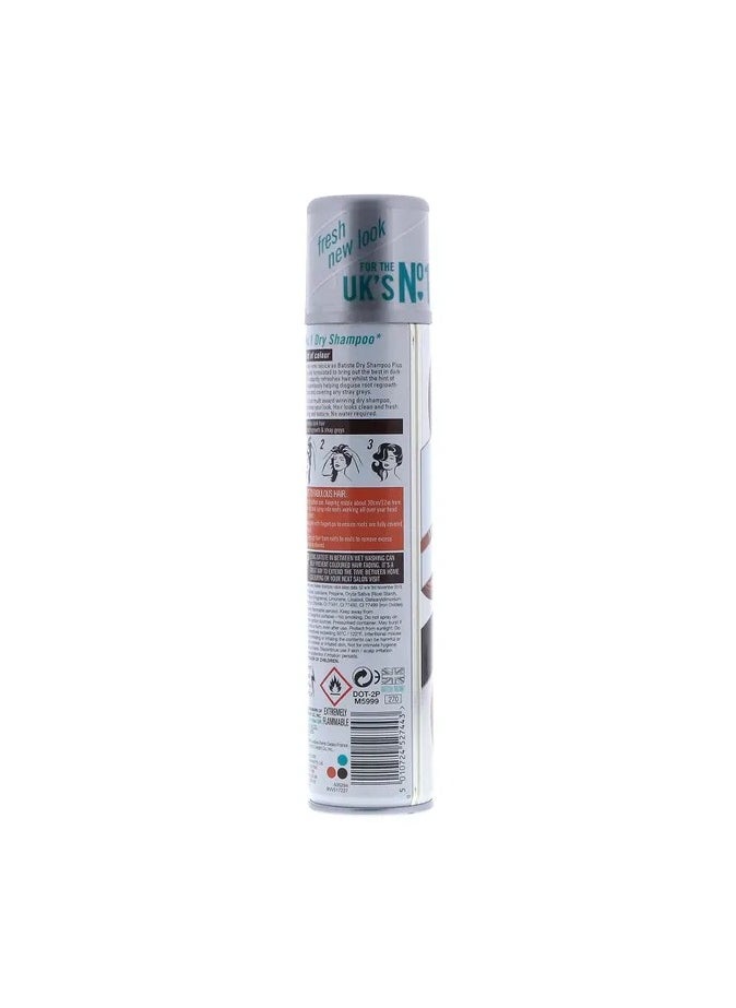 Batiste Dry Shampoo Divine Dark 200ml – For Dark Hair, Instant Refresh & Volume