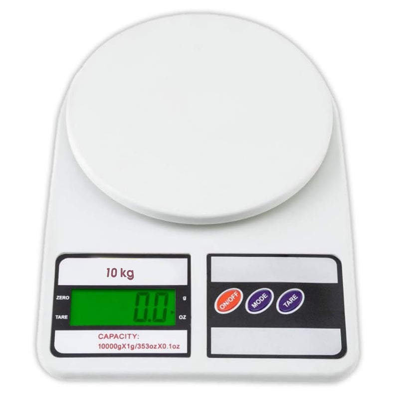 Cazlee Portable Electronic Digital Weighing Scale Weight Machine Kitchen Food Weighing Scale For Healthy Living Home Baking Cooking Fitness Balanced Diet 10 Kg with Back Light - Image 1