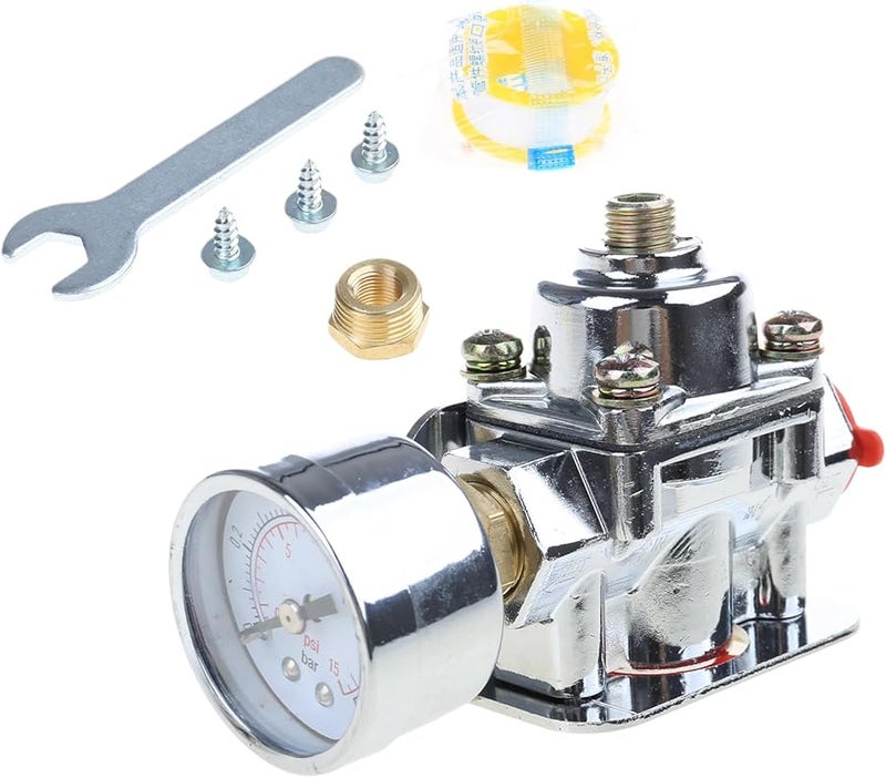 804 مع مقياس زيت يدوي كاربوريتور مضخة زيت الكرب 3 8 بوصة 10 مم منظم ضغط الوقود 1 4 رطل لكل بوصة مربعة 12 804 4 5 9 رطل لكل بوصة مربعة 12 803 - Image 2