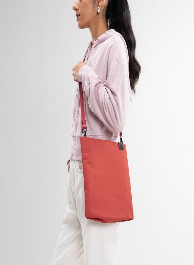 DailyObjects Medium Pivot Expandable Crossbody Bag for Girls and Women |Adjustable Shoulder Strap|Lightweight|Water Resistant| Red Recycled Nylon Sling Bag|Organisational Pocket| For Daily Use/Travel - Image 4