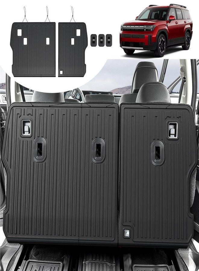 HOUCLEMIC 2nd Row Backrest Mat for 2024-2026 Hyundai Santa FE, All Weather TPE Bench Seat Back Cover Durable Kick Mats for Hyundai Santa Fe Accessories (Fit Hybrid and Fuel) 2024 2025 2026 - Image 1