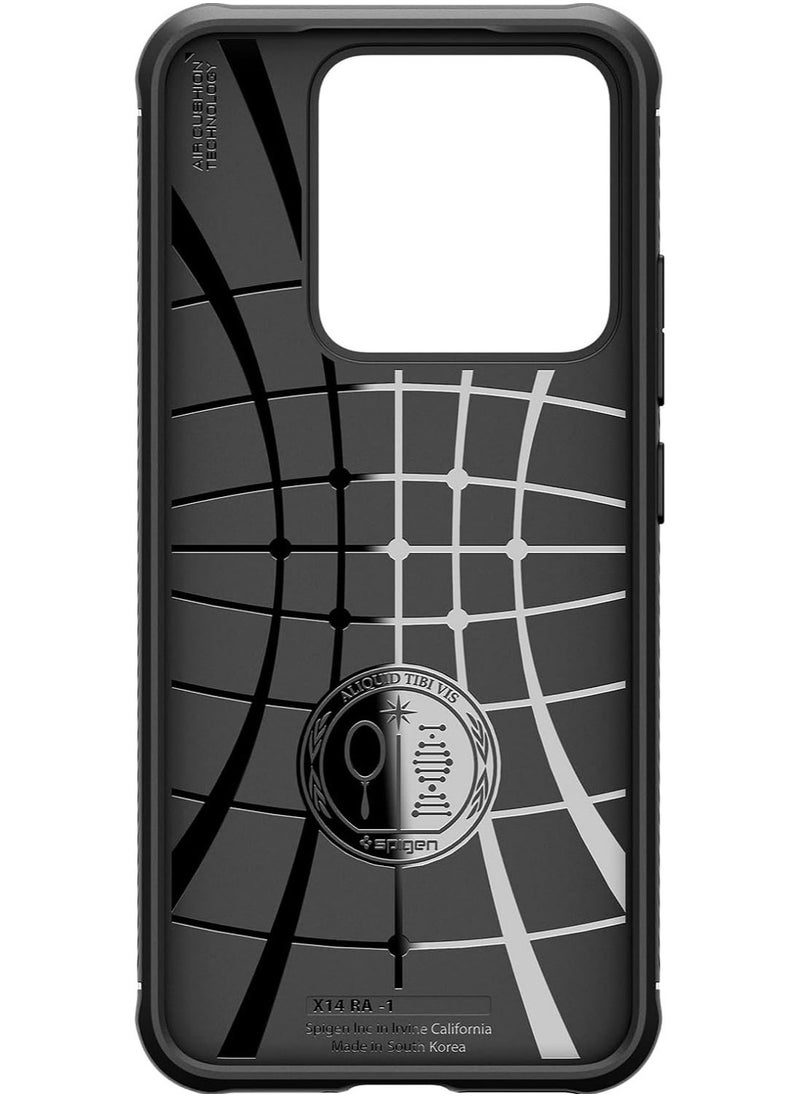 Spigen Rugged Armor for Xiaomi 14 Case Cover with Carbon Fiber Accents - Matte Black  - Image 2