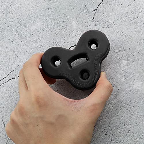 Micro Traders عوازل كاتم الصوت الخلفي 2x من مايكرو تريدرز 3 ثقوب حمراء لملحقات استبدال المركبات متوافقة مع جاكوار XF XJL XJ C2C32948 2W935A262EA - Image 5