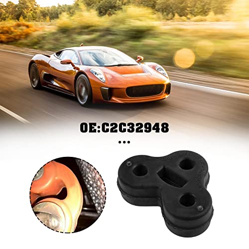 Micro Traders عوازل كاتم الصوت الخلفي 2x من مايكرو تريدرز 3 ثقوب حمراء لملحقات استبدال المركبات متوافقة مع جاكوار XF XJL XJ C2C32948 2W935A262EA - Image 2