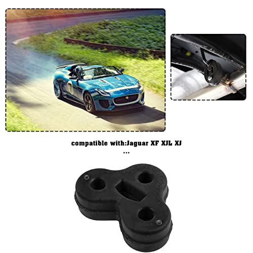 Micro Traders عوازل كاتم الصوت الخلفي 2x من مايكرو تريدرز 3 ثقوب حمراء لملحقات استبدال المركبات متوافقة مع جاكوار XF XJL XJ C2C32948 2W935A262EA - Image 4