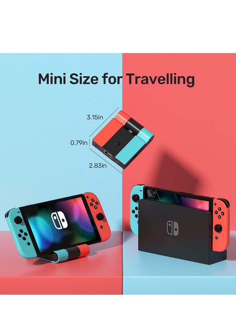 SYOSI - Switch Dock for Nintendo and OLED, Foldable TV with 45W PD Charging, LAN Gigabit Ethernet 4K HDMI Port, Replacement Docking Station - Image 1