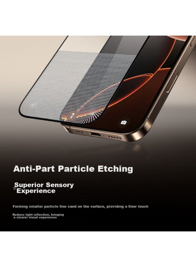 WP W&p Tempered Glass Screen Protector For Apple Iphone 16 Pro, Frosted Anti-peeping, Full Coverage, Anti-dust Gaming, Ag Fingerprint-resistant, Dust-free Installation, Wp - Image 4