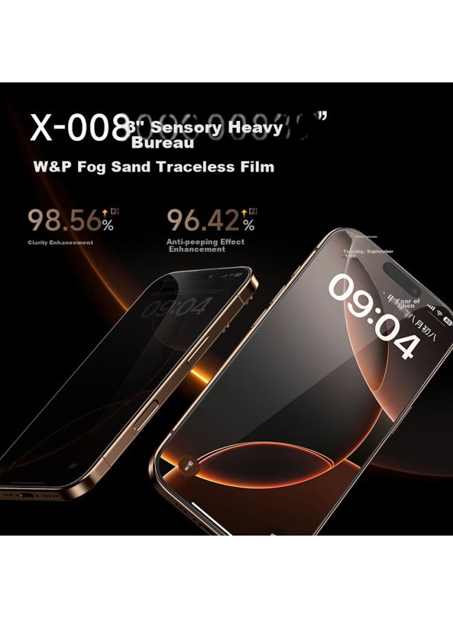 WP W&p Tempered Glass Screen Protector For Apple Iphone 16 Pro, Frosted Anti-peeping, Full Coverage, Anti-dust Gaming, Ag Fingerprint-resistant, Dust-free Installation, Wp - Image 2