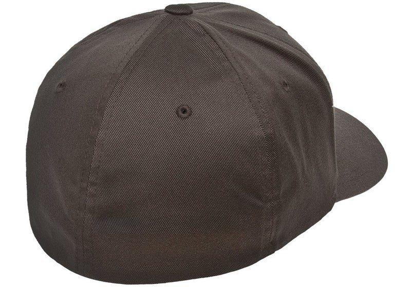 Flexfit Men's Wooly Combed Twill Fitted Baseball Cap, White, Small-Medium - Image 2