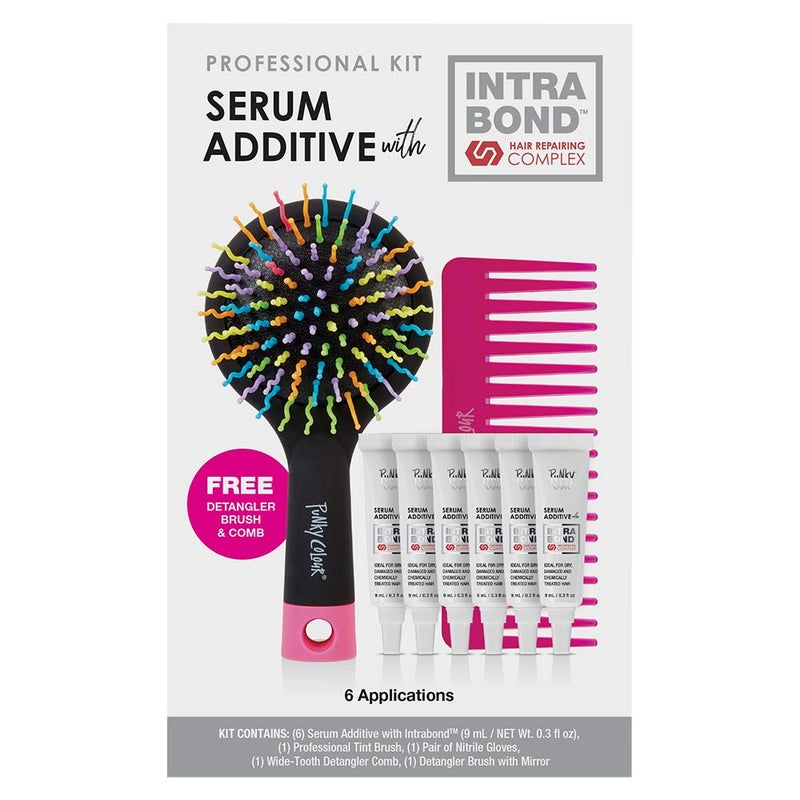 Punky Professional Serum Additive Kit with IntraBond Hair Repair Treatment â€“ Strengthens & Protects Hair, Includes Free Detangler Brush & Comb, 6 Applications - Image 1