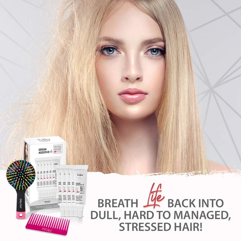 Punky Professional Serum Additive Kit with IntraBond Hair Repair Treatment â€“ Strengthens & Protects Hair, Includes Free Detangler Brush & Comb, 6 Applications - Image 2