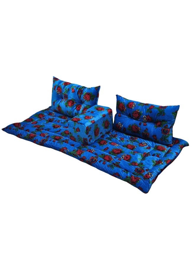 سمارت هوم طقم جلسة أرضية فاخر ٤ في ١ – مجلس عربي تراثي، طقم كنب أرضي، مفروشات للمجالس والاستراحات - Image 3