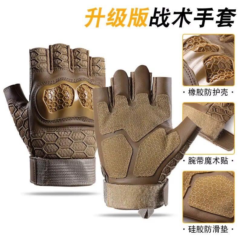 Sports Gloves With Air Cushion Anti Slip Wear Resistant Protection For Fitness Cycling And Outdoor Activities - Image 3