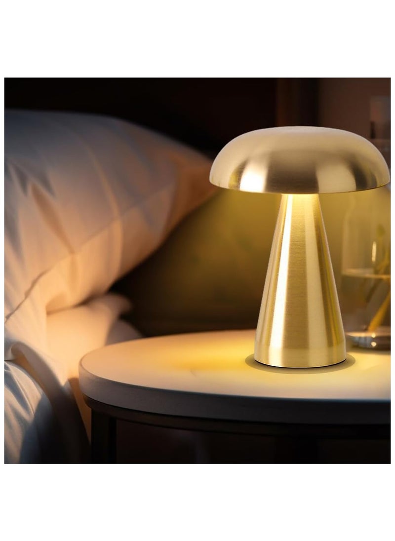 ZERIFAM - Portable LED Table Lamp, Cordless Mushroom Lamp, Rechargeable Table Lamp for Bedroom Desk, 3-Levels Brightness Touch Dimming Night Light  Desk Lamp for Bedroom Kid Room Dining Room - Image 1