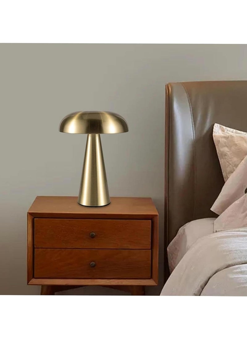 ZERIFAM - Portable LED Table Lamp, Cordless Mushroom Lamp, Rechargeable Table Lamp for Bedroom Desk, 3-Levels Brightness Touch Dimming Night Light  Desk Lamp for Bedroom Kid Room Dining Room - Image 1