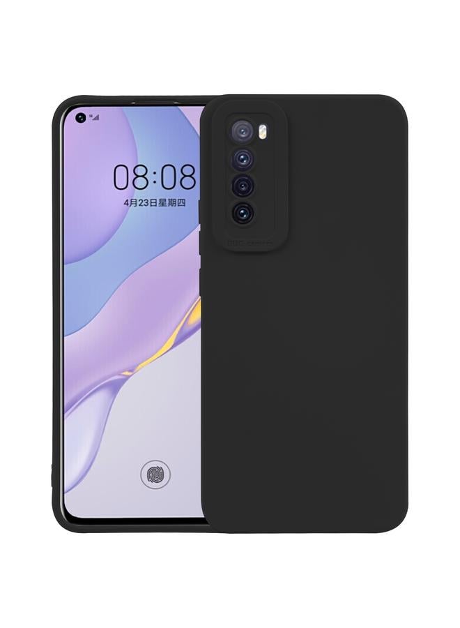 اس-توب جراب لهاتف Huawei Nova 7 5G جراب هاتف من السيليكون السائل ذو جانب مستقيم - Image 1