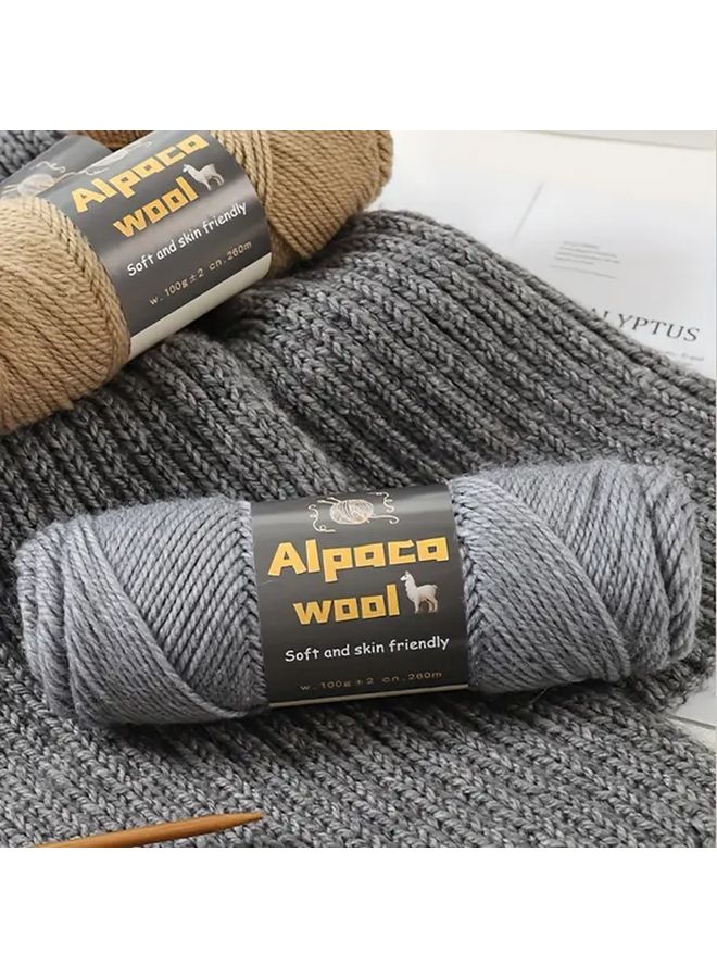300g Large Bag Value Pack Alpaca Wool Yarn Balls 910 Hibiscus Color 95 Percent Alpaca 5 Percent Polyester For Men Women Handmade Knitting Sweater Cardigan Scarf Hat Gloves Winter Autumn DIY Craft 3 Balls Per Pack - Image 1