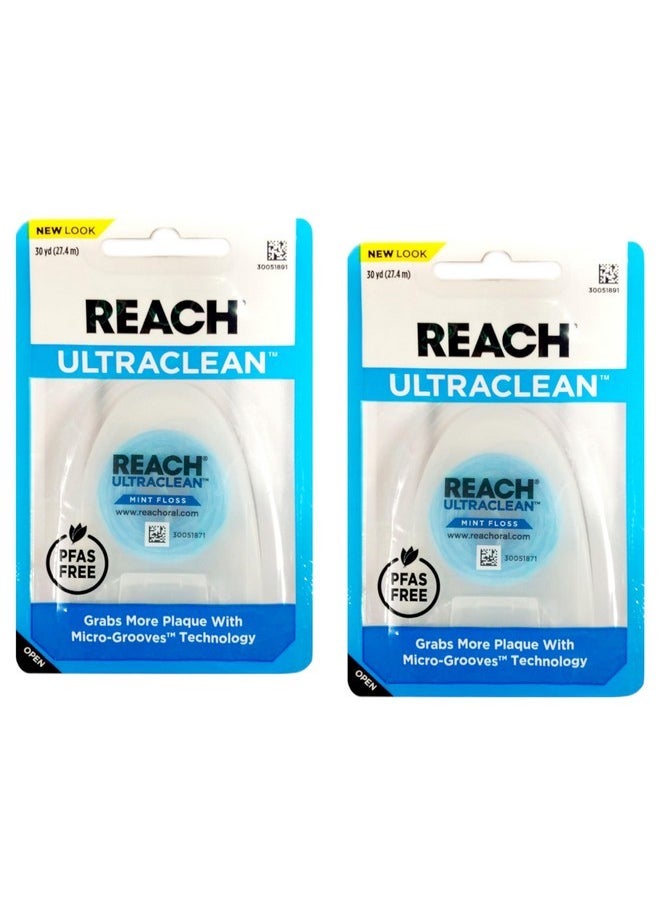 REACH - REACH Ultraclean Mint Floss 30 Yards (Pack of 2) - Image 1