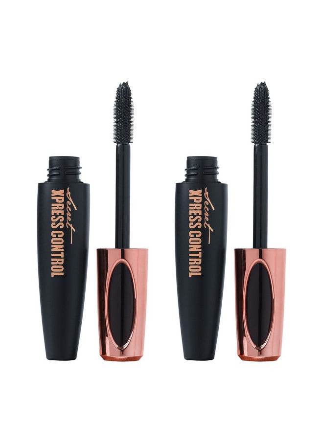 Secret Xpress Control - Two Pack: Secret Xpress Control 4D Silk Fiber Lash Mascara, Lengthening and Thick, Long Lasting, Waterproof & Smudge-Proof, All Day Exquisitely Full, Long, Thick, Smudge-Proof Eyelashes - Image 1