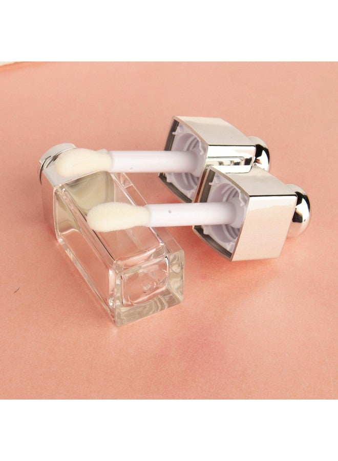 COSIDEA 18PCS Empty 8ML Square clear Lip Gloss Tube Silver big doe foot wand lipgloss tubes for Lip oil tint bottles container - Image 5